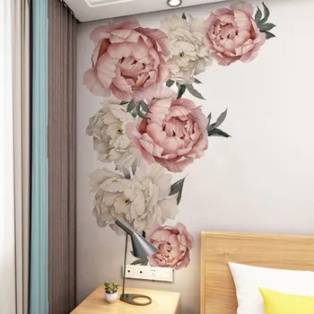 

Window Decoration Large Pink Peony Flower Home Decor Wall Sticker Bedroom Sticker Living Room Sticker Wall Poster Door Sticker
