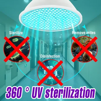 

E27 LED UV Sterilizer Lamp 50W 35W 25W Ultraviolet Led Disinfection Bulb 220V Led Bactericidal Light 110V UVC Germicidal Lamp