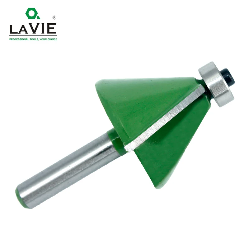  LAVIE 1pc 8mm Shank Chamfer Router Bit 22.5 Degree Bevel Edging Milling Cutter for Wood Woodorking 