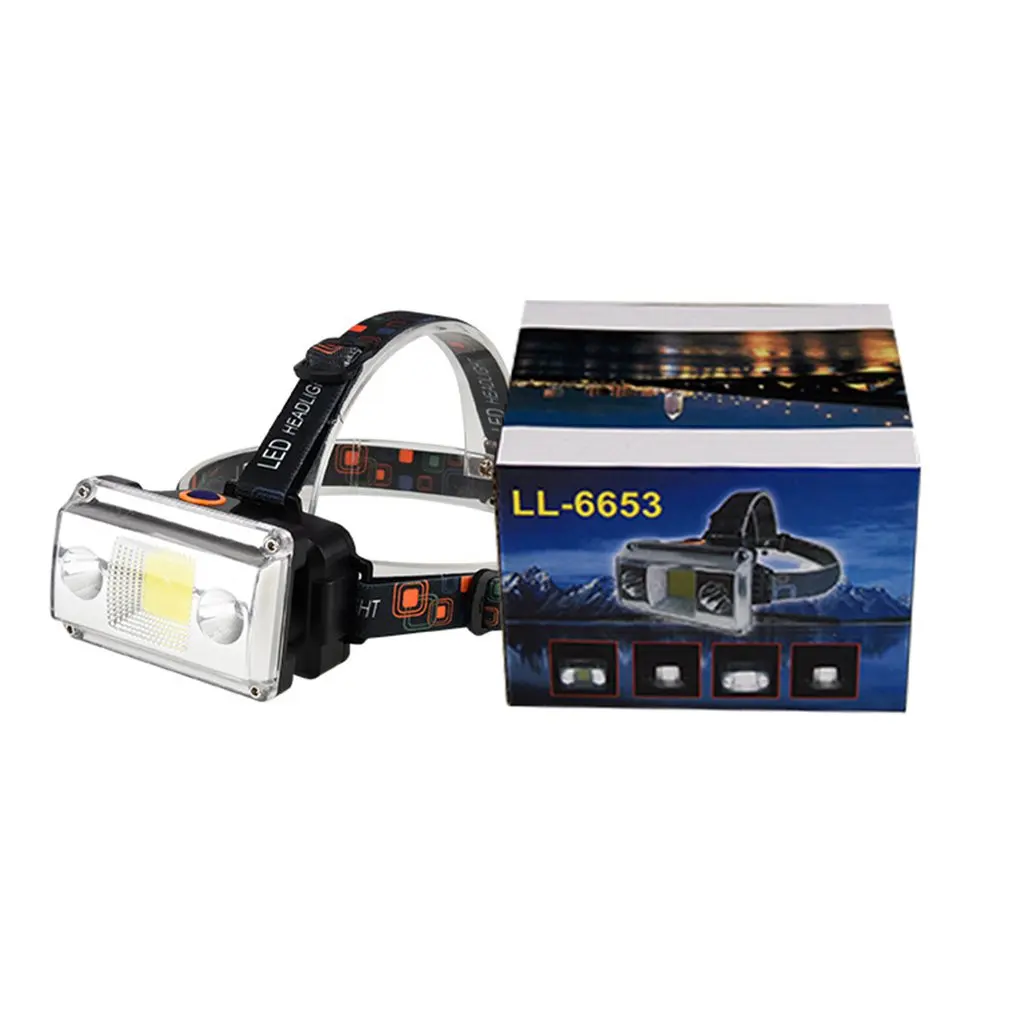 

10000 Lumens Cob Led Headlamp Usb Charging Headlight Tactical 4-Mode Bicycle Flashlight Hunting Head Light