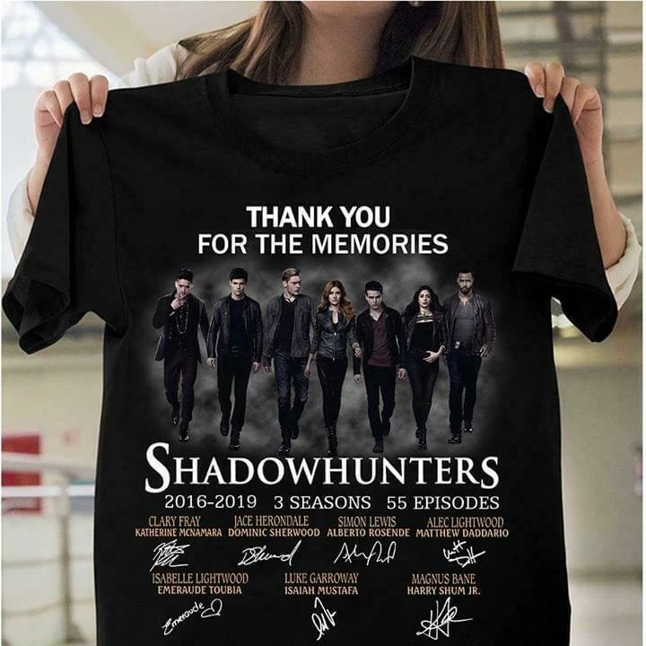 Shadowhunter 3th anniversary Thanks For Memories черная Хлопковая мужская S-6XL футболка |