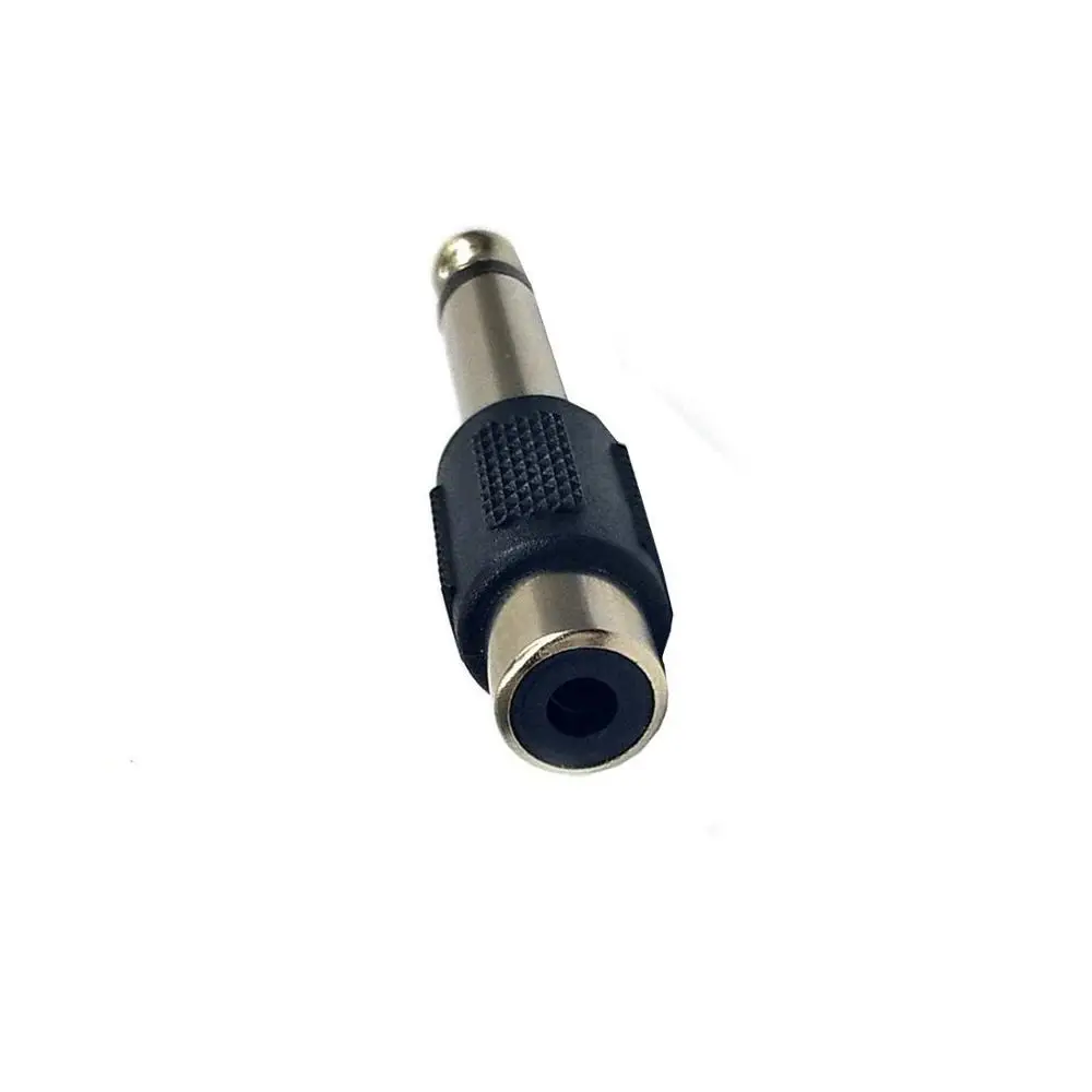 Никелированный RCA Женский до 1/4 &quotTS аудио литой адаптер подходит для камер