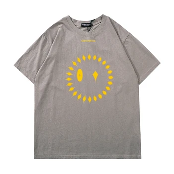 

Letter Printed T-shirt Unisex 2020 Summer HipHop Round Neck Men's Solid Color Tshirts 100%Cotton Couple Loose Tops Tee Shirts