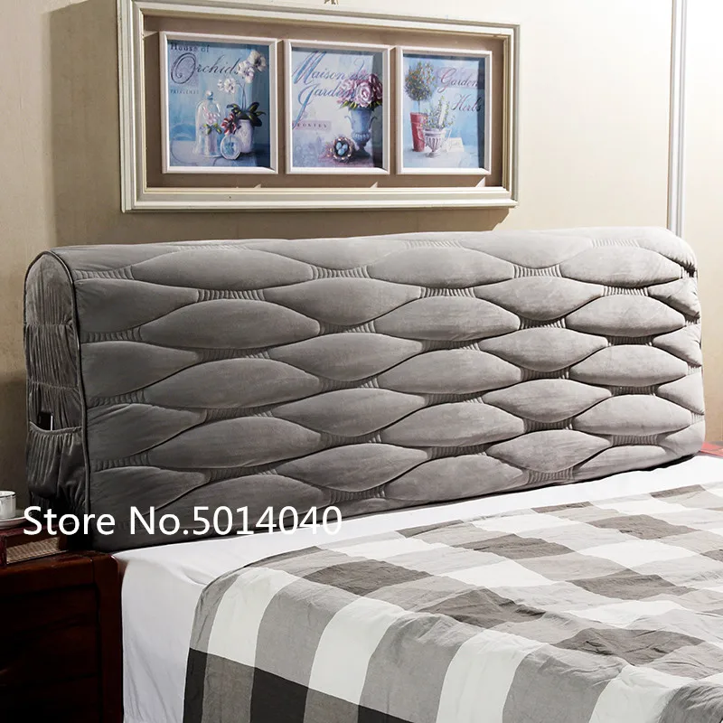 Nordic Headboard Cover Fabric Curved All Inclusive Bed Back Cover Thickened Anti Collision Head Protective Cover Dust Cover Bedspread Aliexpress