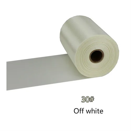 25Meters/Roll 8cm/10cm/15cm Silk Satin Ribbons DIY Wedding Chair Sashes Christmas Gift Wrapping Decoration Silk Ribbons Ruban 30-Off white
