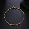 CACANA Stainless Steel Chain Bracelets For Man Women Gold Silver Color For Pendant Gold beads Donot Fade Jewelry N1840 ► Photo 1/5