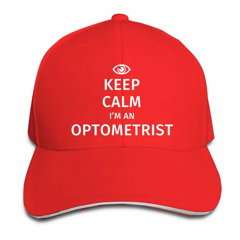 Keep Calm Im A Optometrist бейсбольная кепка для мужчин и женщин Кепка для водителя грузовика модная Регулируемая Кепка - Цвет: 2-Red