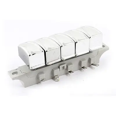 

AC 250V 1A Floor Fan 5 Position Silver Tone Interlock Push Button Switch