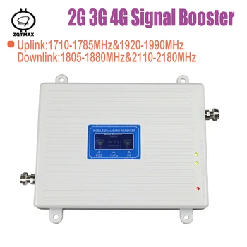 

ZQTMAX 2G 3G 4G Mobile Signal Booster DCS 1800mhz 3G 2100mhz Cellphone Celluar Amplifier LTE UMTS Data Repeater 65dB LCD Display