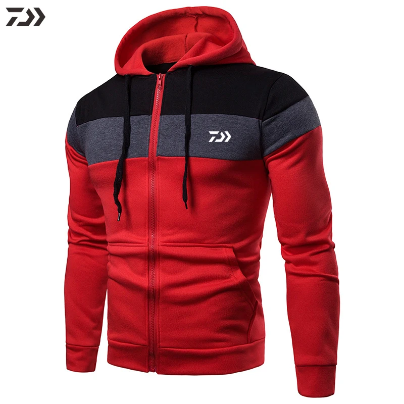 

Daiwa Fishing Clothing Hoodies Fishing Shirts Cotton Men Patchwork Fishing Jacket Outdoor Sport Fishing Clothing For Men