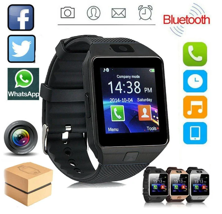 Цифровые часы-браслет Bluetooth DZ09 Q18 Смарт-часы SIM-карта фитнес-трекер Relogio Relojes с