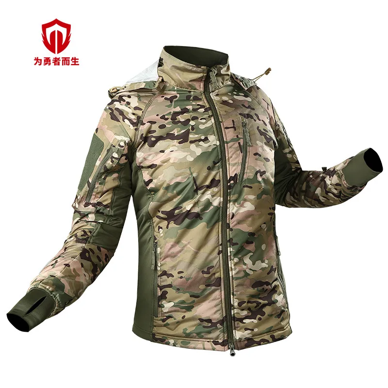 Rode New Style Outdoor Waterproof plus Velvet Ultra-Light Warm Cold Protective Clothing Mountain Climbing Riding Coat Camou