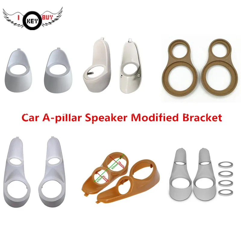 1 Pair Car Speaker Modified A-pillar Tweeter Bracket Wood Gasket For 2"/3" /3.5"/3.8"/4 inch Speakers modified Plastic Stand
