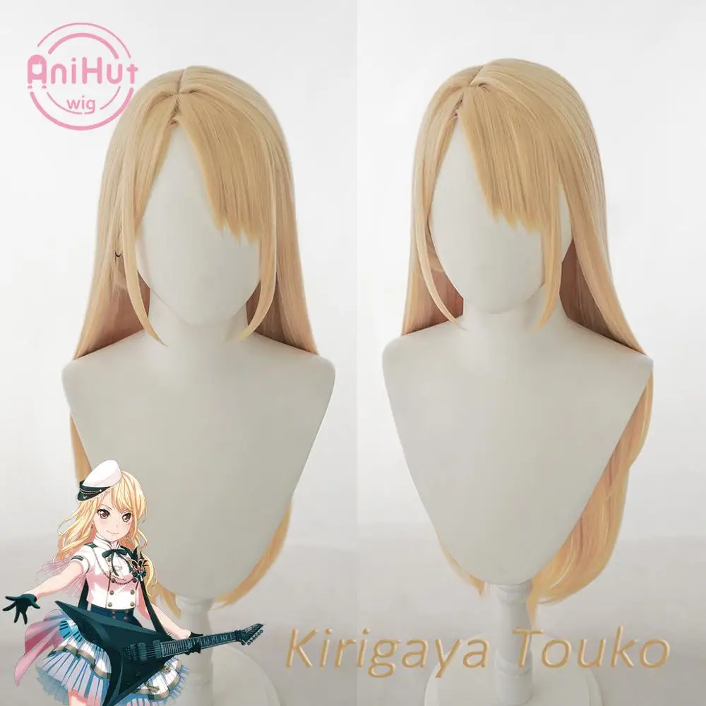 【AniHut】Kirigaya Touko Wig BanG Dream! Morfonica парик для косплея синтетические женские светлые