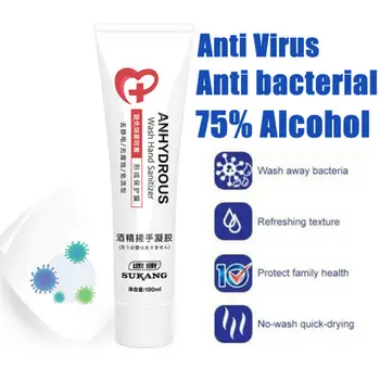 

Portable HandAlcohol 75%Wash Gel Disinfection SanitizerGel Disposable Cle 100ml