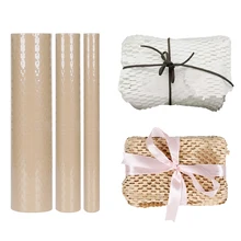 Papier artisanal Kraft pour emballage cadeau, 5M 10M 20M, pour fleurs, fête d'anniversaire, mariage, artisanal, fait à la main, nid d'abeille