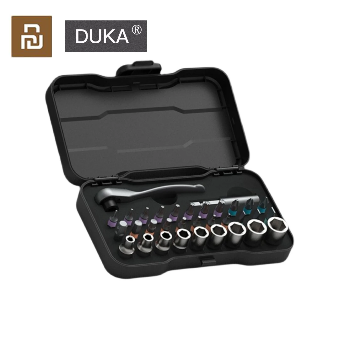 New XIAOMI Duka Screwdriver Kit Multifunctional Steel Wrench Household Repair Tool Magnetic Bit Ratchet Socket Set | Электроника