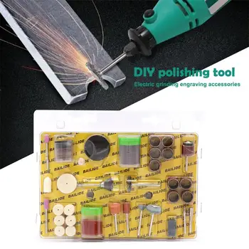 

105pcs Electric Suit Tool Kits Grinding Tool Set DIY Wool Polishing Wheel Steel Brush