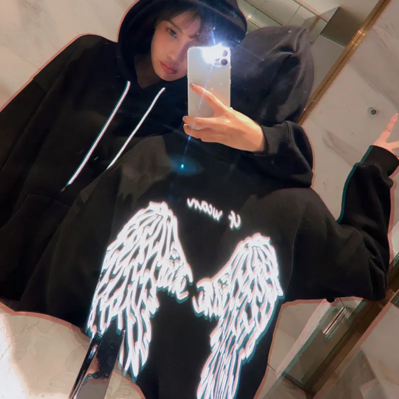 black angel wings hoodie