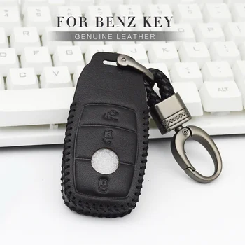

Car Accessories Key Case Cover Leather for Mercedes Benz W176 W177 W203 W204 W210 W211 W212 W205 W124 GLA GLC C300 Keyring Chain