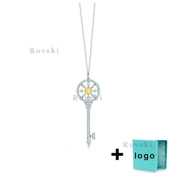 

XL TFX TTFF Rllen Popular Sterling Silver Classic Sunflower Necklace Suitable for Women's Party Jewelry Wholesale Free Delivery.