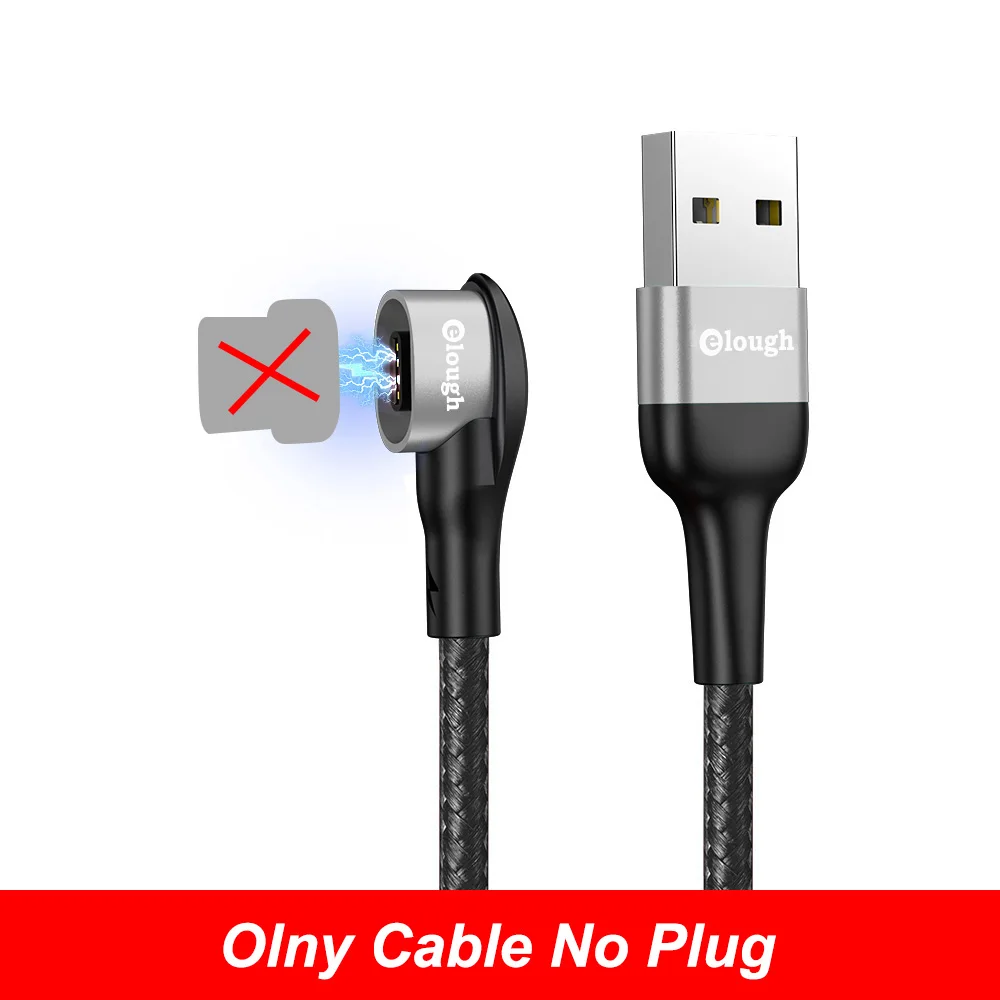 Elough 90 Degree USB Typc C Cable Elbow 3A Fast Charging Cable Date Wire For iPhone Samsung Xiaomi Mobile Phone Magetic Charger iphone fast charger cable Cables