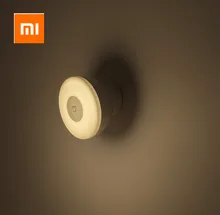 Xiaomi Mijia Led التعريفي ليلة ضوء 2 مصباح قابل للتعديل سطوع الأشعة تحت الحمراء الذكية جسم الإنسان الاستشعار مع قاعدة مغناطيسية