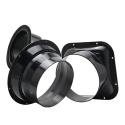 100-200mm ABS Round Pipe flange seat Aluminum foil smoke exhaust pipe Connector Fresh Air System Vent Hardware