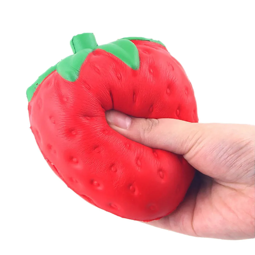 Slow Rebound Simulation Fruit Strawberry Banana Decompression Toy  Stress Reliever Decor Toys photography props #B