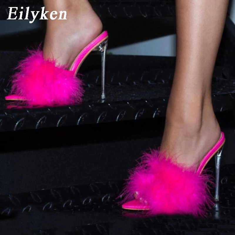Eilyken Summer Sexy Pointed Toe Furry 