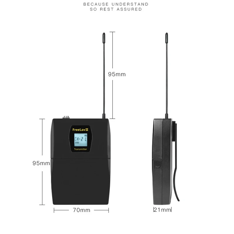 UHF Wireless Lavalier Microphone System with 32