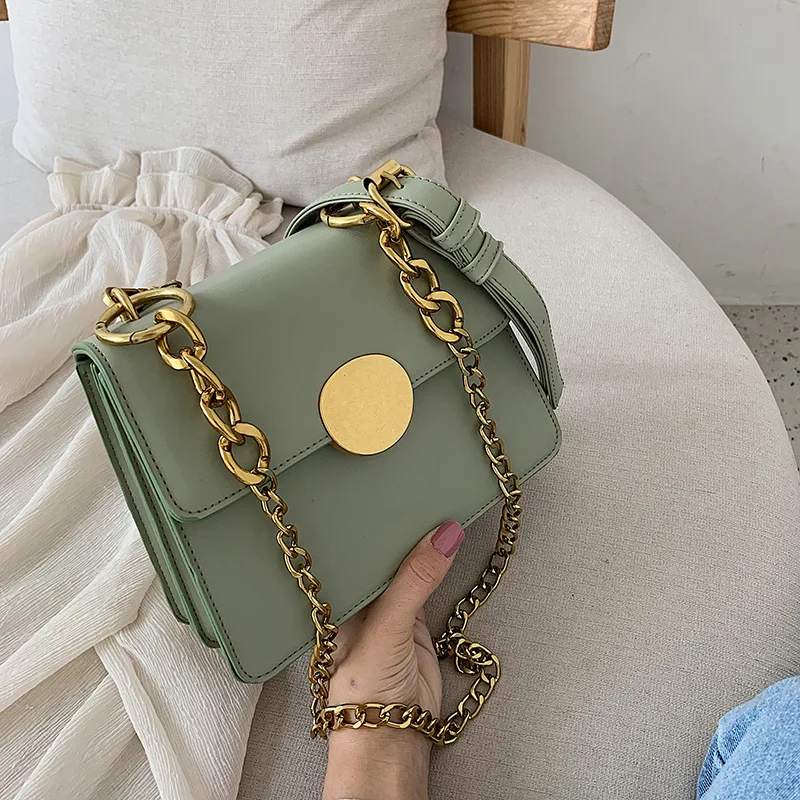 

Western Style Bag Women's 2020 Summer Hipster Chain Square Sling Bag Versitile Fashion Textured Crossbody Bag Fashion