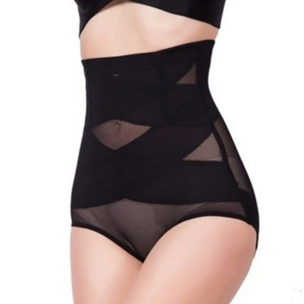 black XL Дышащее женское нижнее белье с высокой талией для похудения, контроль живота, бесшовное нижнее белье, контроль живота, трусы, подтягивающее тело - Цвет: black XL