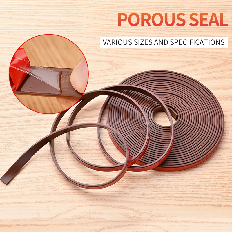 

6m I-type silicone rubber door sealing strip window sound insulated strip self-adhesive tape window insulation seal