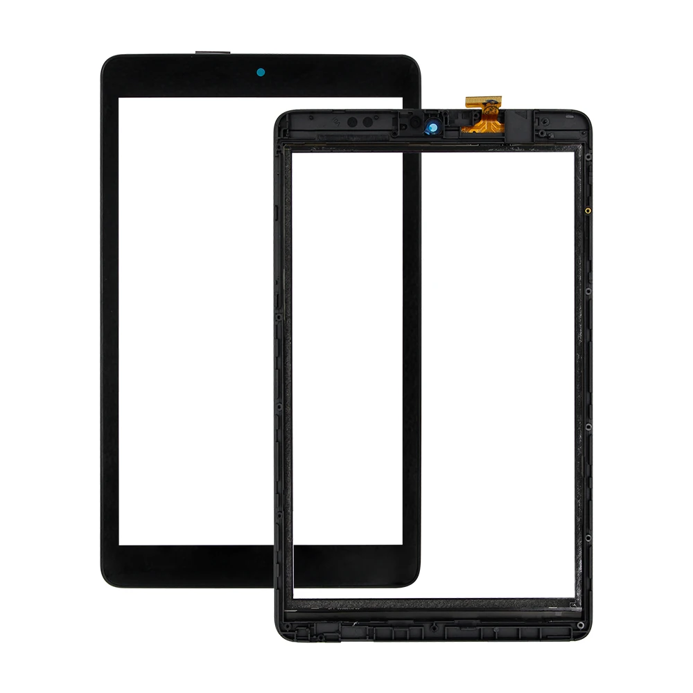 Для T-mobile Alcatel 3T 8,0 9027W сенсорный экран дигитайзер стеклянная линза с рамкой