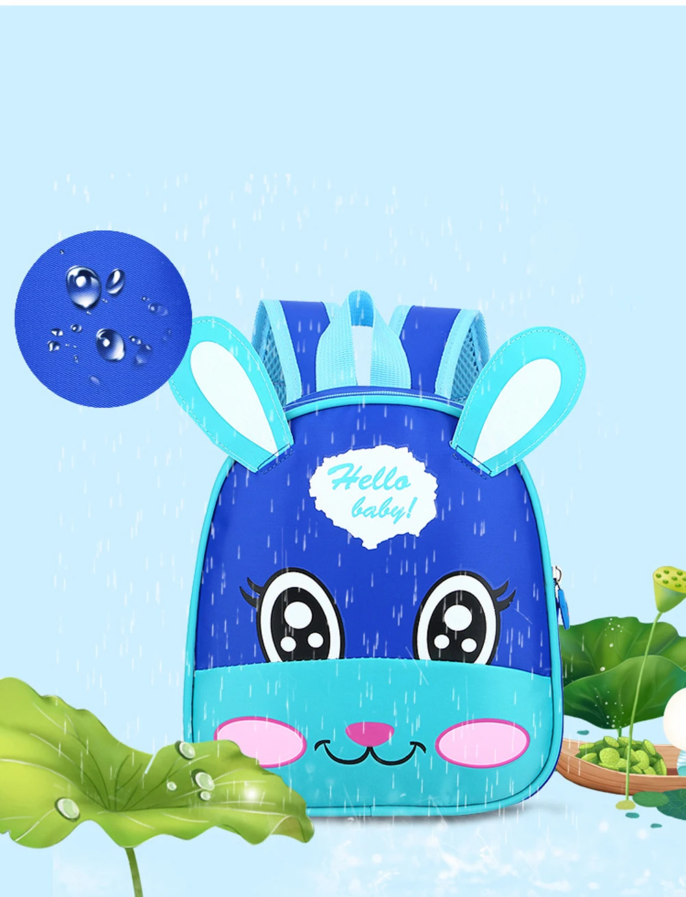 Pudcoco мультфильм Детские Девочки BackpacksToddler дети водонепроницаемый кролик рюкзак мальчик девочка мультфильм животных школьные сумки