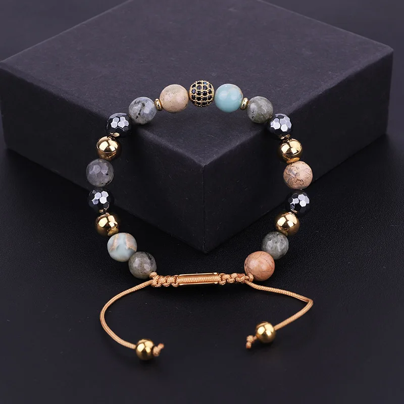 New Fashion Women Bracelet High Quality Natural Stone CZ Ball Handmade Friendship Beads Bracelets Women - Image 5