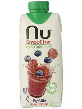 

Nu Smoothie, Zumo de fruta (Blueberry, Raspberry) - 12 de 330 ml. (Total 3960 ml.)