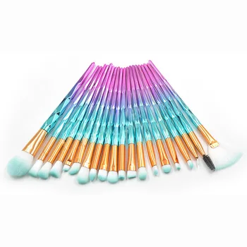 

20-in-1New makeup brush unicorn Makeup brush Eye brush beauty tools with OPP Storage Brush Pack Bag