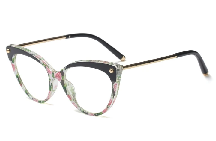 R45651 фотохромные очки для чтения Пресбиопия зеленая пленка против царапин TR90 кошачий глаз очки рамки
