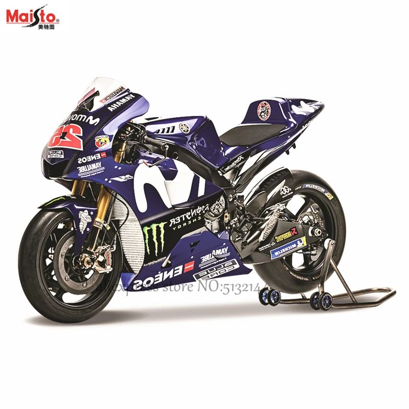 Maisto 1:18 Yamaha Заводская гоночная команда NO: 46 оригинальная Авторизованная модель мотоцикла из сплава игрушка автомобиль коллекция подарков