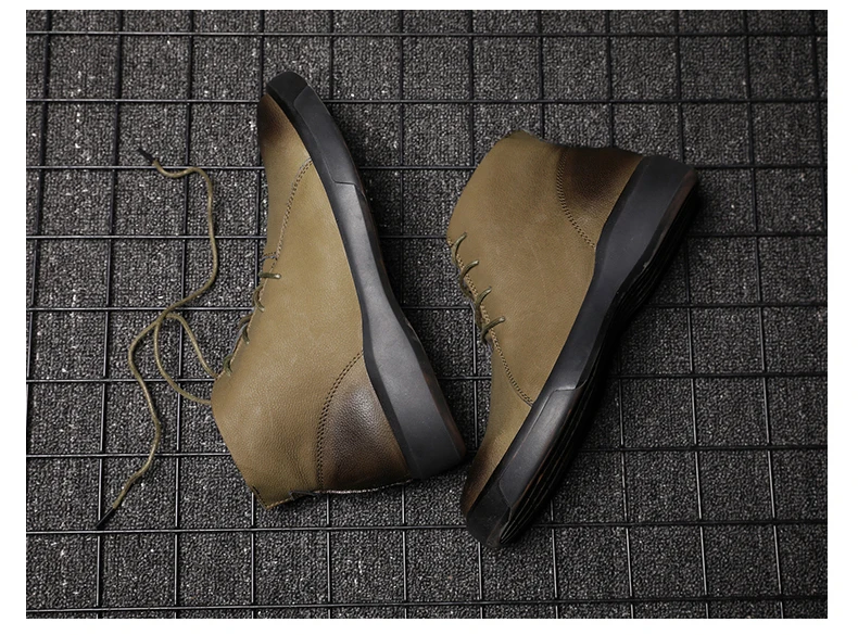 Брендовые мужские ботинки; теплые меховые ботильоны; мужские мотоциклетные ботинки из натуральной кожи; Повседневная Уличная Мужская зимняя обувь