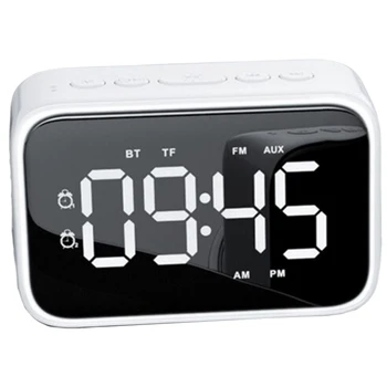 

Digital Alarm Clock Radio with FM Radio, Bluetooth Speakers with Headphone Jack, Dual Alarms, 5 Level Brightness Dimmer, Adjusta