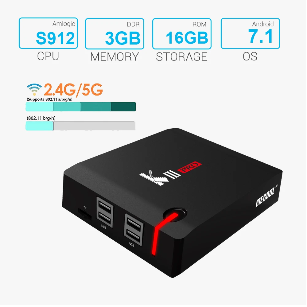 KIII PRO Amlogic S912 Android тв приставк 3 Гб оперативной памяти 16 встроенной DVB S2 T2 C декодер +
