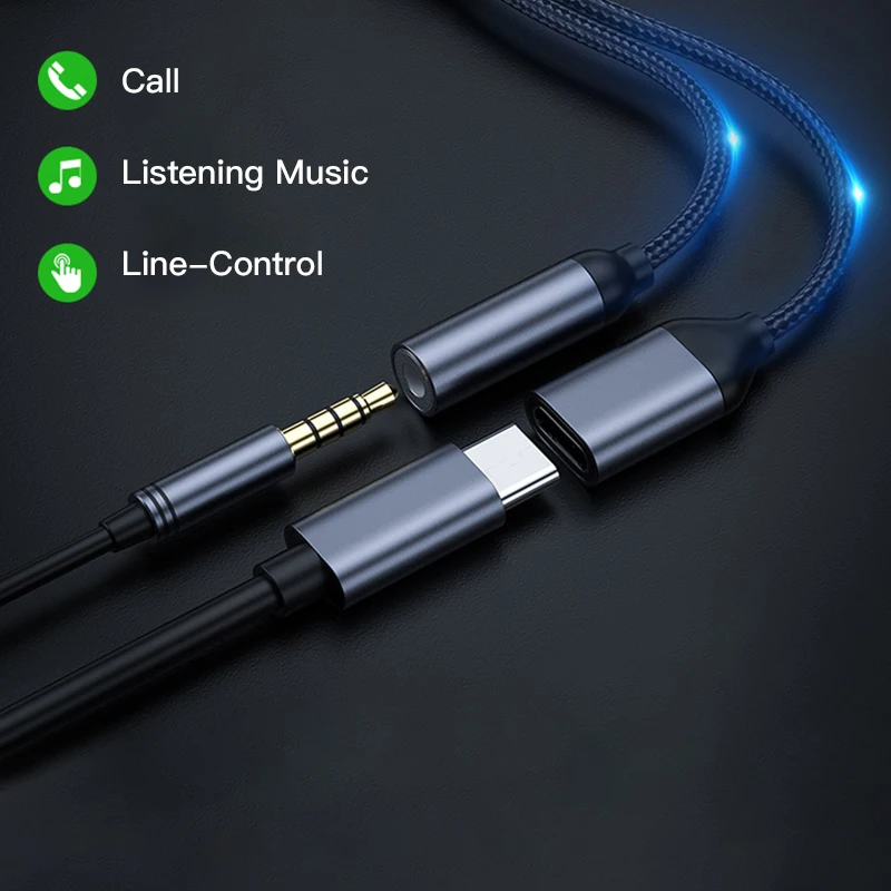Переходник с USB Type C на 3 5 мм разъем AUX аудио наушники адаптер для Xiaomi Huawei P40 30 Pro Redmi K30 Pro|Переходники и адаптеры|