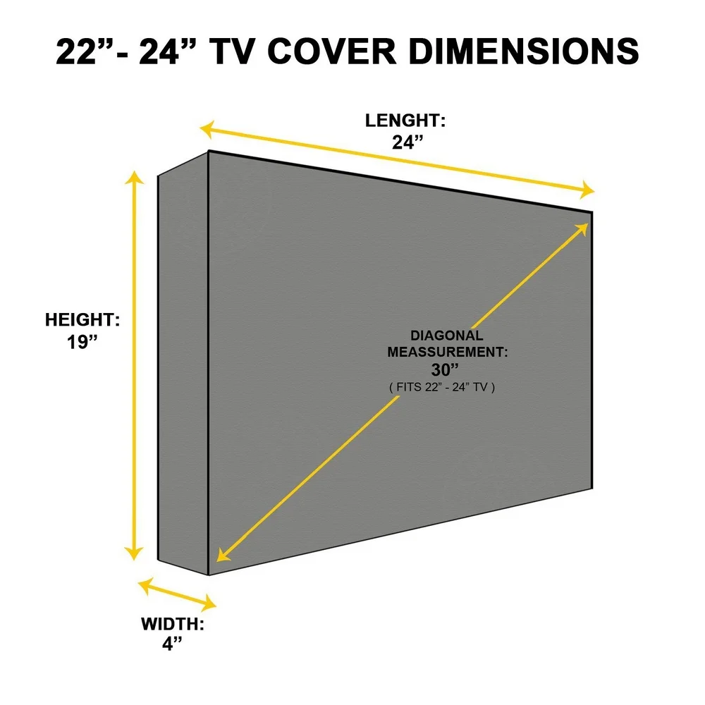Прочная накладка в виде телевизора Пылезащитная и водонепроницаемая крышка экрана от 22 ''до 65'' дюймов Оксфорд черная упаковка телевизионный чехол Кондиционер - Цвет: 22-24Inch