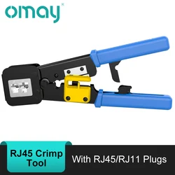OMAY – outil de sertissage pour connecteur de passage d'extrémité RJ45 RJ11 Cat5 Cat5e Cat6, coupeur de sertissage pour RJ12 8P 6P 