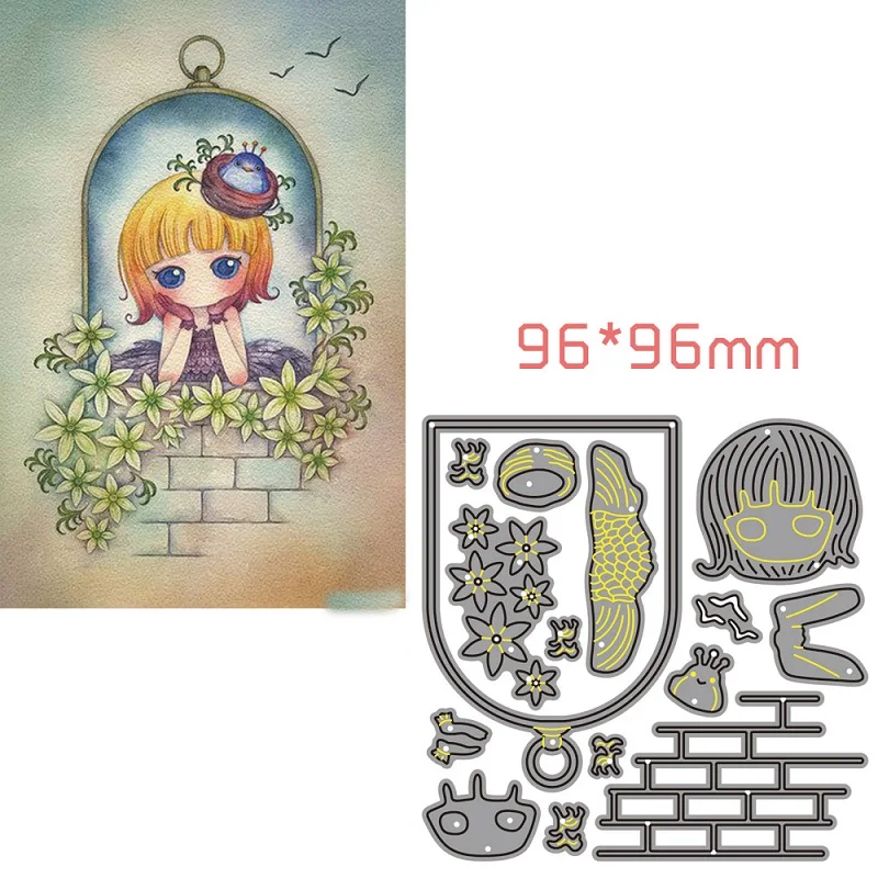 

2019 new doll girl metal cutting dies for card making greeting card postcard cover scrapbooking dies for make paper card