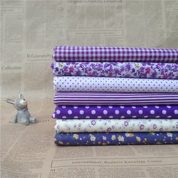 

Purple White Dots 7 Meters 100% Cotton Fabric Dolls DIY Textile Patchwork Sewing Handmade DIY Cloth Fabric J0025