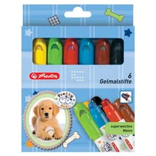 Восковые мелки Herlitz, 6 шт